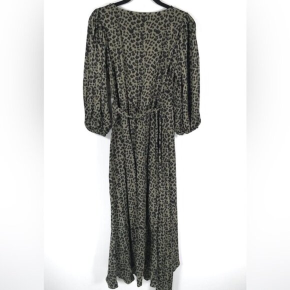 NWT GOOD AMERICAN SAGE‎ LEOPARD WRAP DRESS GDW0042 Size 1 - Picture 8 of 16